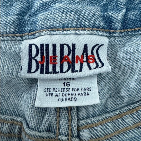 Vintage Y2K Bill Blass Cropped Jeans Purple Ribbon Trim Womens Size 12 Retro - Picture 2 of 11